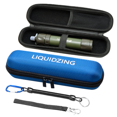 Blue Water Purifier Case Die Cutting Foam With Hand Strap Lifestraw Case