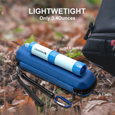Blue Water Purifier Case Die Cutting Foam With Hand Strap Lifestraw Case