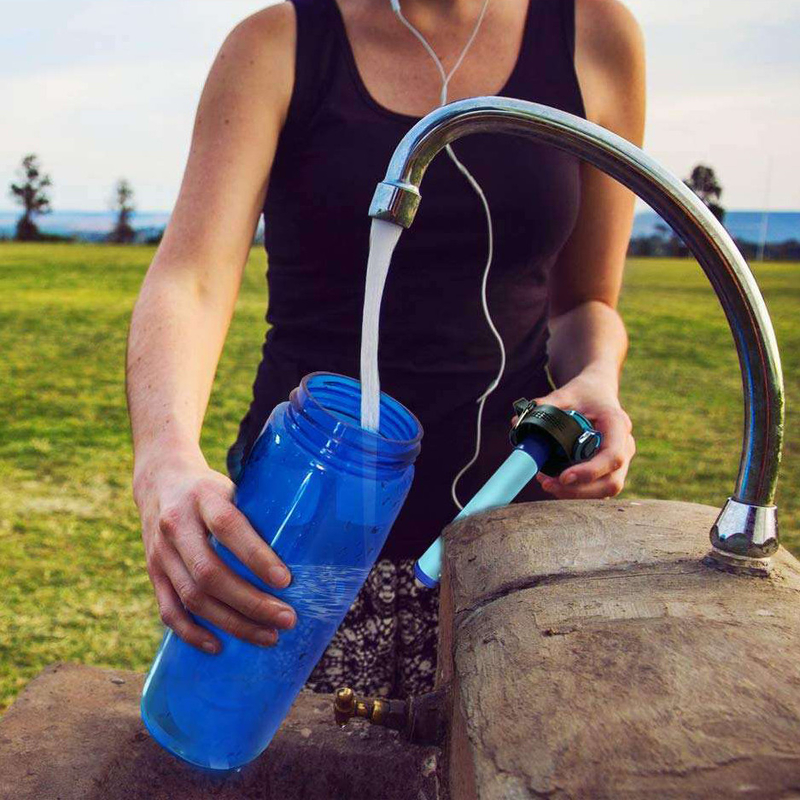 BPA Free Straw Camping Filter Bottle